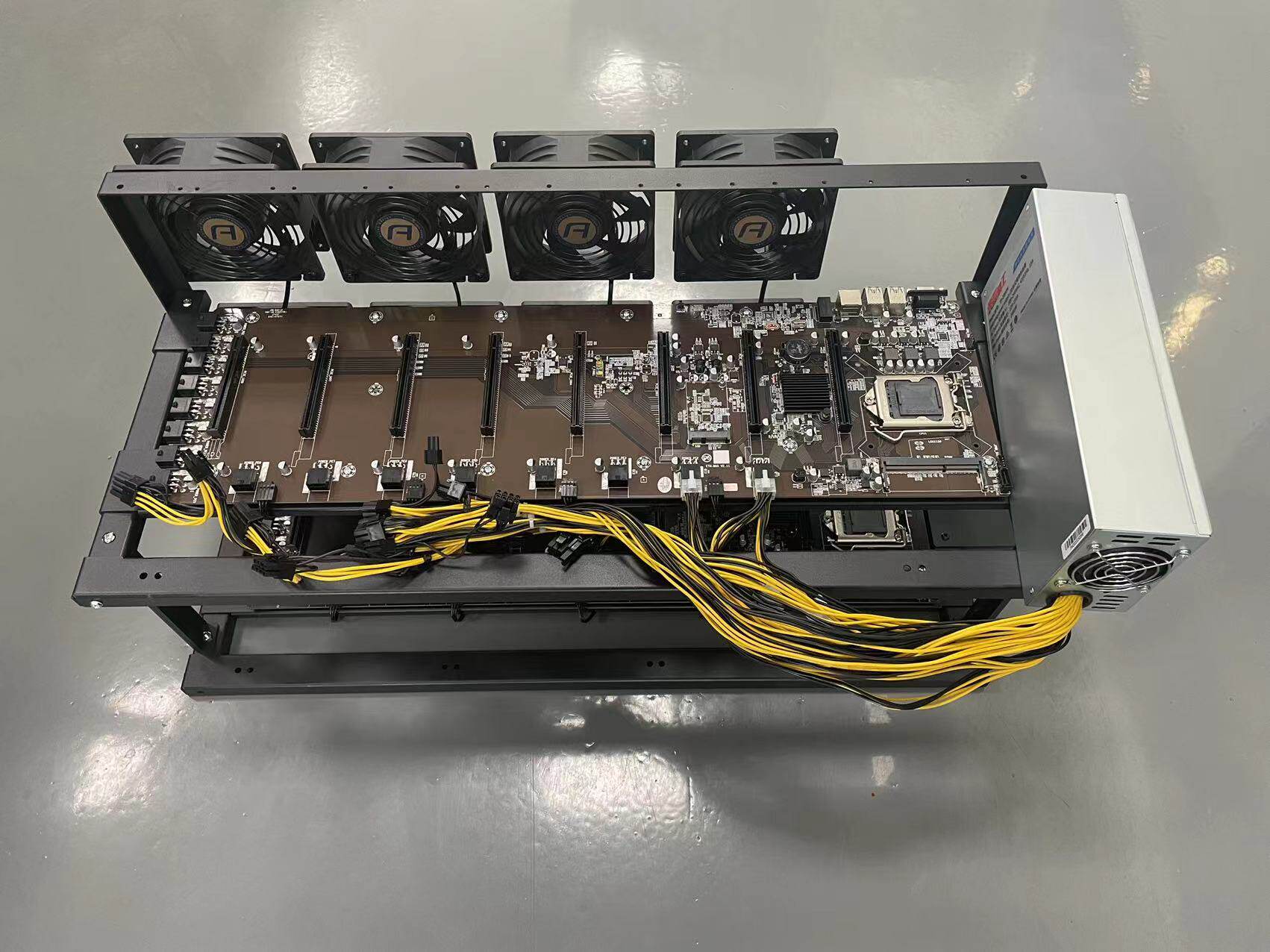 마이닝 채굴 거치대 8개 보드 그래픽카드...