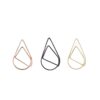 Creative metal water drop shaped paper clips, cute golden paper clips, office supplies, special-shaped bookmarks, clips