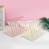 Retractable iron elastic bookshelf creative ins office electroplated metal desktop book holder reliable as a bookshelf