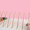 Retractable iron elastic bookshelf creative ins office electroplated metal desktop book holder reliable as a bookshelf