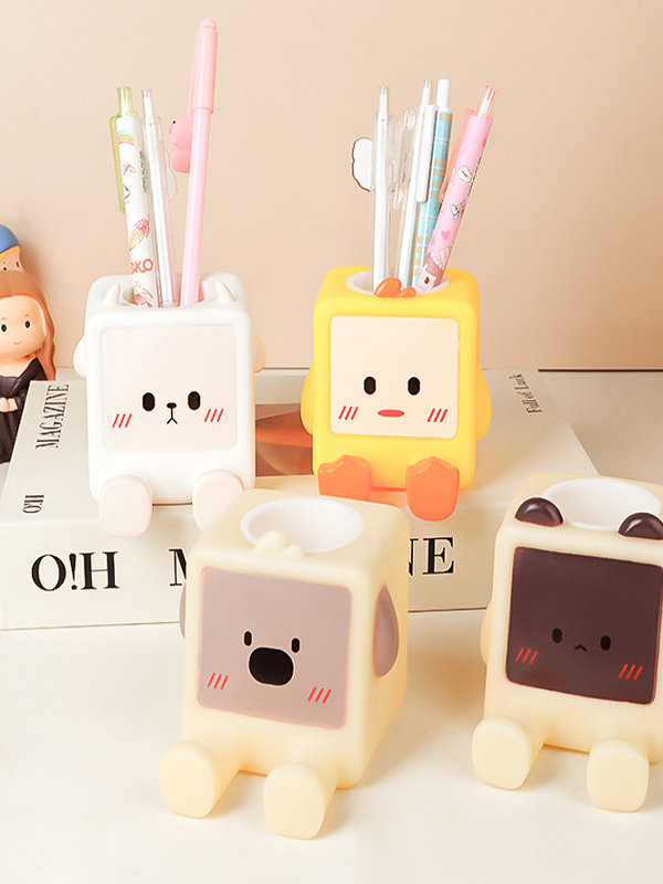 Ins high-looking pen holder student ornaments simple creative storage desktop mobile phone holder children's multi-functional pen holder
