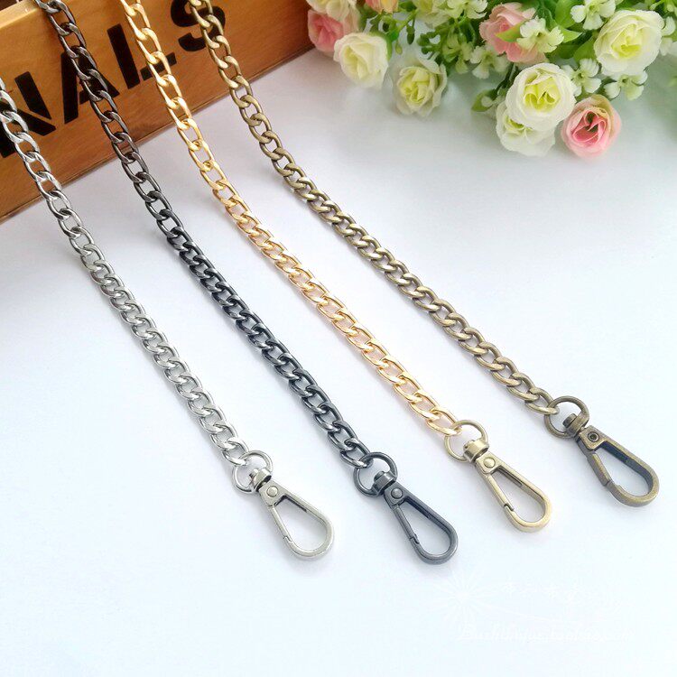 Flat Chain Mouth Gold Bag Chain Hook Buttu Bag Green Ancient Bronze Chain Hook Buttoned Gold 60cm120cm