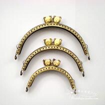 Kitty Cat Head Semi-circle Embossing Mouth Gold Bag Clip Luggage Accessories Without Broken Hole Pinhole Mouth Gold Delivery Paper Type