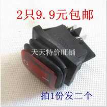 Waterproof boat switch KCD4 KCD2-2*1 20A 4 foot red light 220V 2