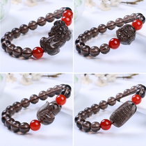 Special Price Natural ice ice obsidian tea color Crystal Fox bracelet Wenchang Pagoda female bergamot string