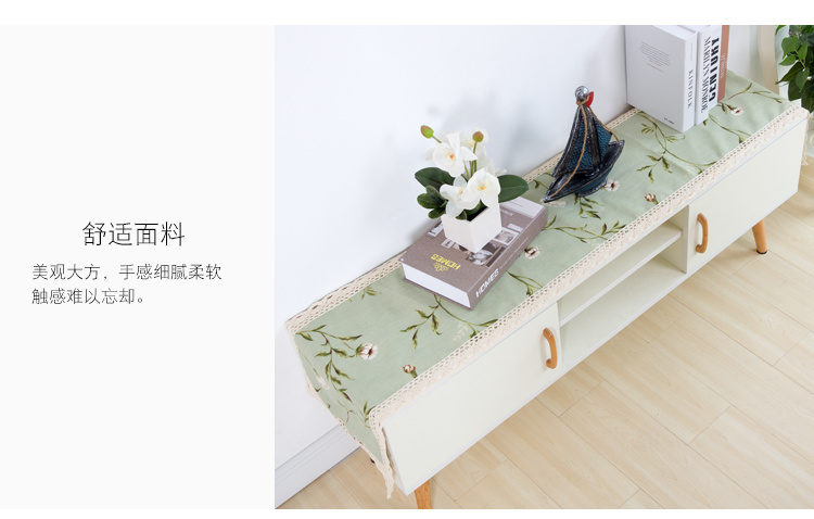 tivi sony 55 inch Bàn cà phê TV khăn trải bàn hình chữ nhật phòng khách vải ren vải bông và vải lanh Nước Mỹ nhỏ khăn trải bàn nhà - TV tivi lg 50 inch