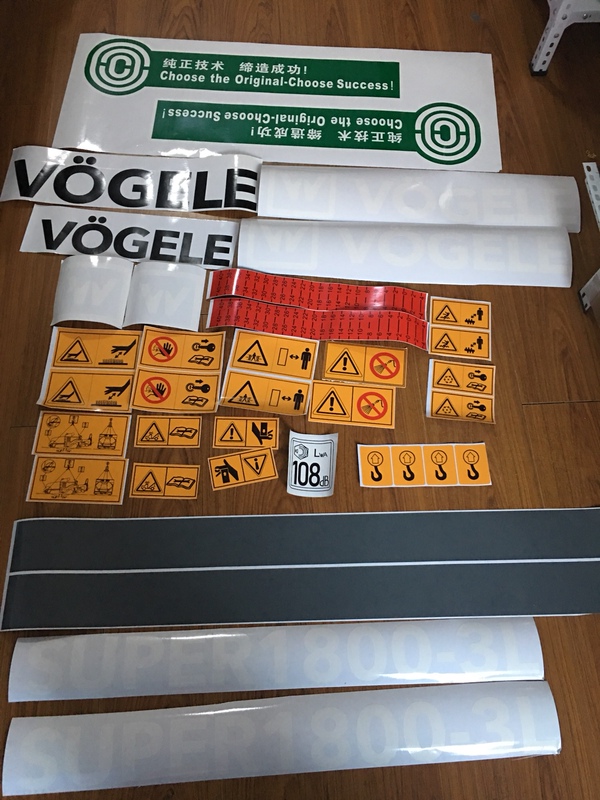 Fugger Paver Sticker Super 1880-3L 2100-3L Sticker Logo Wirtgen W1900 Body Sticker