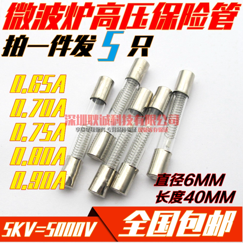 Microwave oven high voltage fuse power supply fuse microwave oven universal accessories 5KV0.65A 0.75A 0.8A