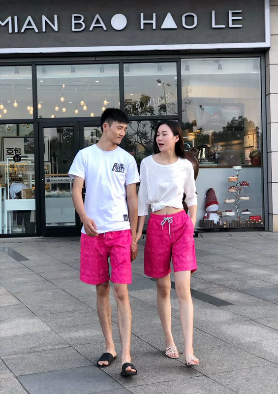 Quần đi biển nhanh khô mới cho nam đi biển nghỉ mát mùa xuân tắm nước nóng phù hợp với năm điểm quần cỡ lớn 衩 quần short thủy triều