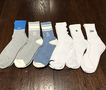 Daily single-day Department GW Snow flower pentagram Embroidery Cotton Towel Bottom Middle Bon High Cylinder Warm Male Socks Damp for the rest of the day