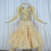 Red Phoenix High-end Luxurious Luxurious Flowers Morden Dance Competition Dresses Custom Waltz Tango Great Swing Dress 1011