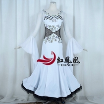 Red Phoenix High-end New Professional Morden Dance Competition Dress Dance Stage to Serve National Standard Ballroom Dancing Skirt BR836