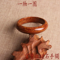 One figure One picture Surabaya stone needle Zhengzong Shandong natural rich and expensive red needle stone wave veins bracelet red needle stone bracelet 8