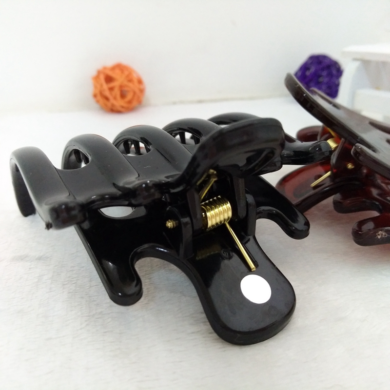8CM lớn vừa phải nhựa đen kẹp ngang kẹp nữ kẹp tóc bắt tóc đuôi ngựa kẹp tóc kẹp đầu clip phụ kiện tóc kẹp tóc ngọc trai