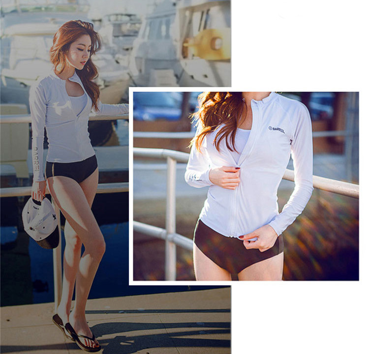 Áo tắm nước nóng mùa xuân phù hợp với lặn phù hợp với kem chống nắng bảo thủ dài tay eo cao đồ bơi nữ chia bụng giảm béo áo tắm thể thao đồ bơi nữ 2 mảnh