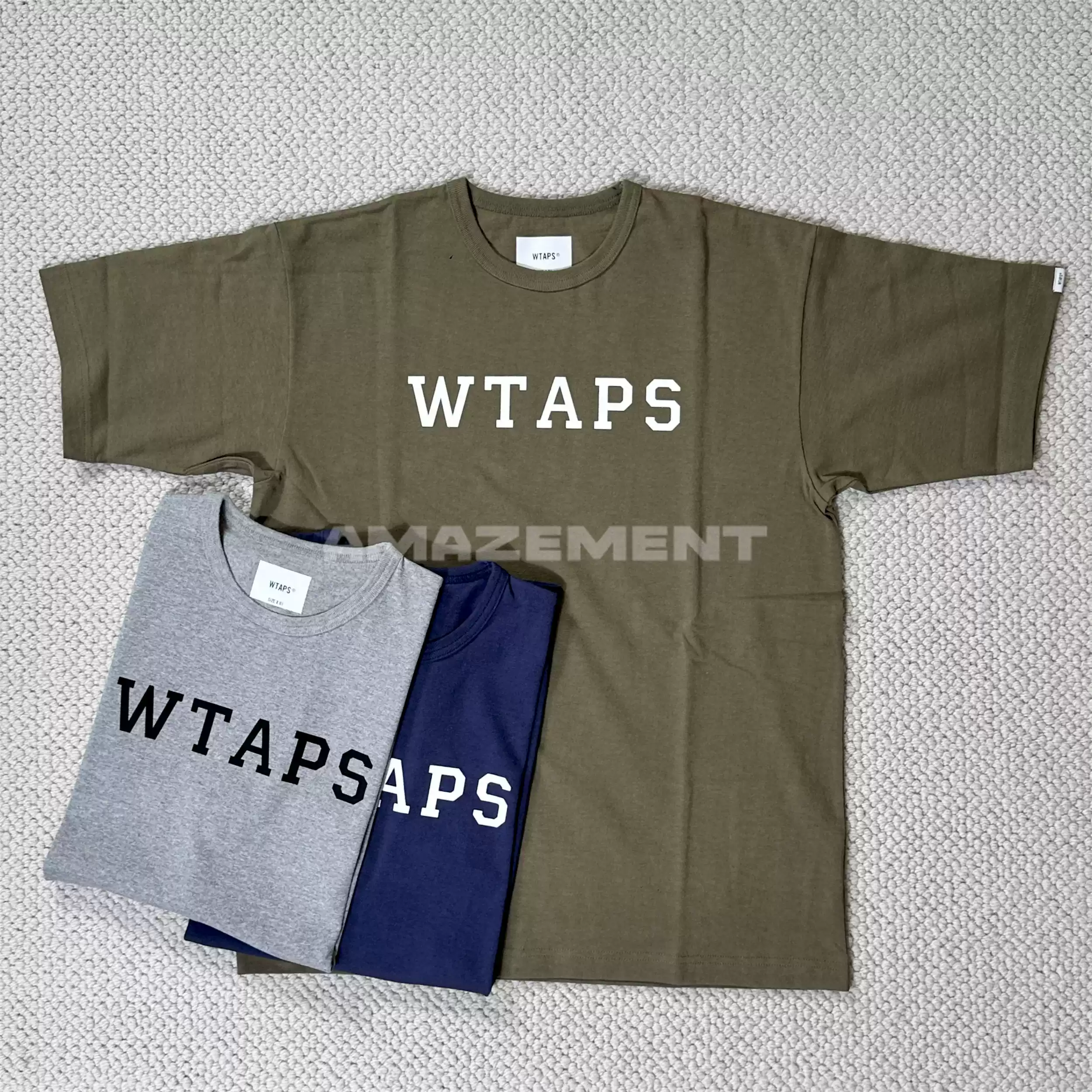 21ss WTAPS COLLEGE SS COTTON GRAY Tシャツ
