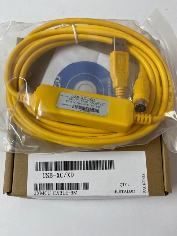 Second generation yellow programming cable Letterjet PLC programming cable USB-XC Credit-Jet PLC download cable USB-XD XC