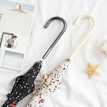 Hepburn Umbrella Little Star Automatic Umbrella hipster Long Handle Umbrella ins Wind Increase Reinforcement Thickened Straight Umbrella Women