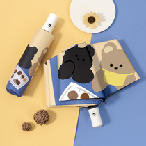 Fully automatic umbrella dual-use female summer sunshade sunscreen UV protection five-fold mini parasol ins Wind