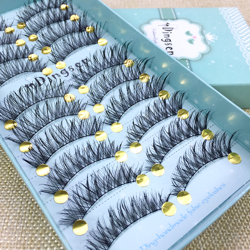 Chất liệu cotton mềm mịn, mềm mại, lông mi giả, trang điểm nude tự nhiên, dày, lộn xộn - Lông mi giả keo dan mi