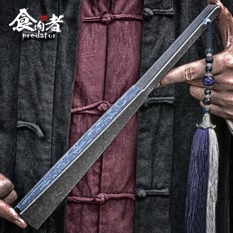 Carnivore titanium alloy folding fan Canghai Kung fu Tai Chi Martial arts portable defense custom gift Metal tactical turn