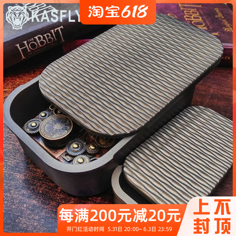 KASFLY Caesar EDC containing box outdoor aluminum alloy storage box titanium alloy sealed smoke box shockproof and anti-pressure water