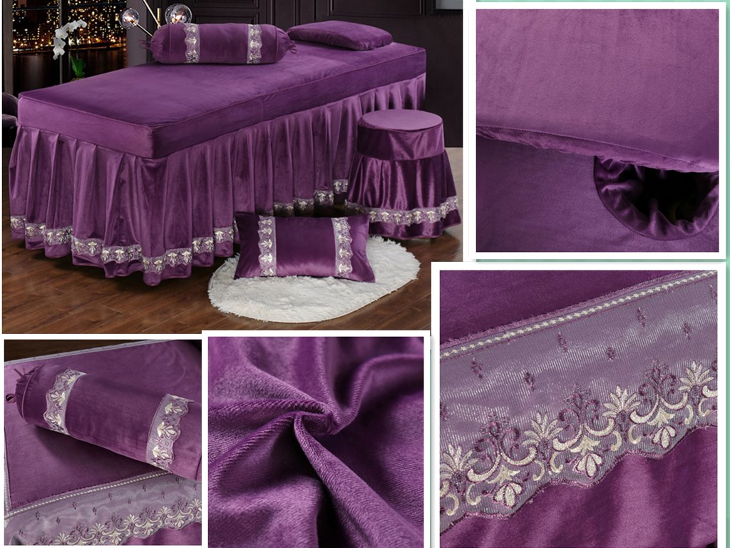Một gia đình bốn cao cấp đẹp bedspread dầu gội đầu massage thẩm mỹ viện có thể được tùy chỉnh để gửi cốt lõi - Trang bị tấm tìm mua ga phủ giường spa