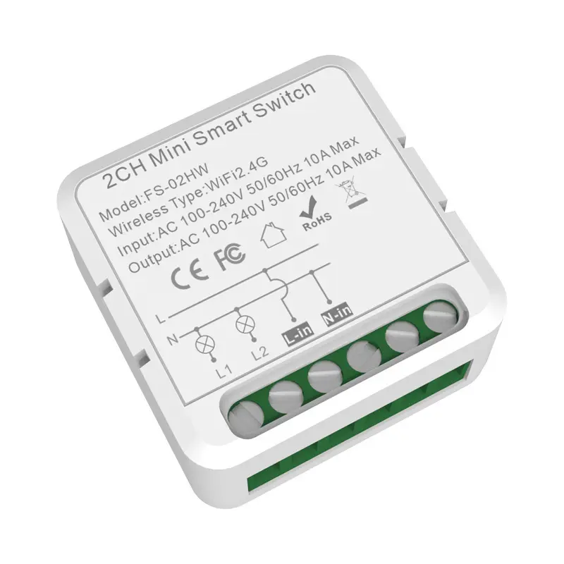 Кнопки Smart 易微联wifi智能暗盒通断器1/2/3/4路蓝牙语音智能开关控制器