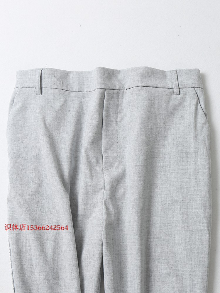 J 18071903 身 店 Trường đại học châu Âu và châu Mỹ có dây buộc bên hông có dây bán giãn quần dài nữ đẹp