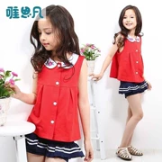 | 2019 mùa thu mới trẻ em lớn vest trẻ em phiên bản Hàn Quốc của cổ áo búp bê cotton cô gái vest bình thường