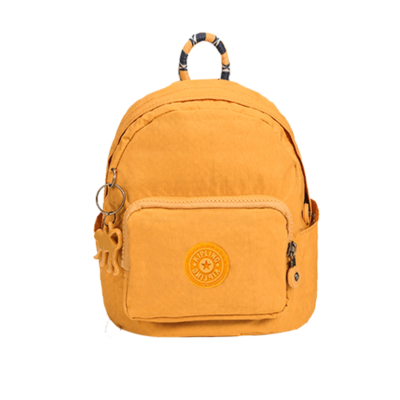 Sunset Yellow Classic【 Weiya recommend 】 Kipling Women's money Backpack fashion trend leisure time a bag knapsack Canvas bag