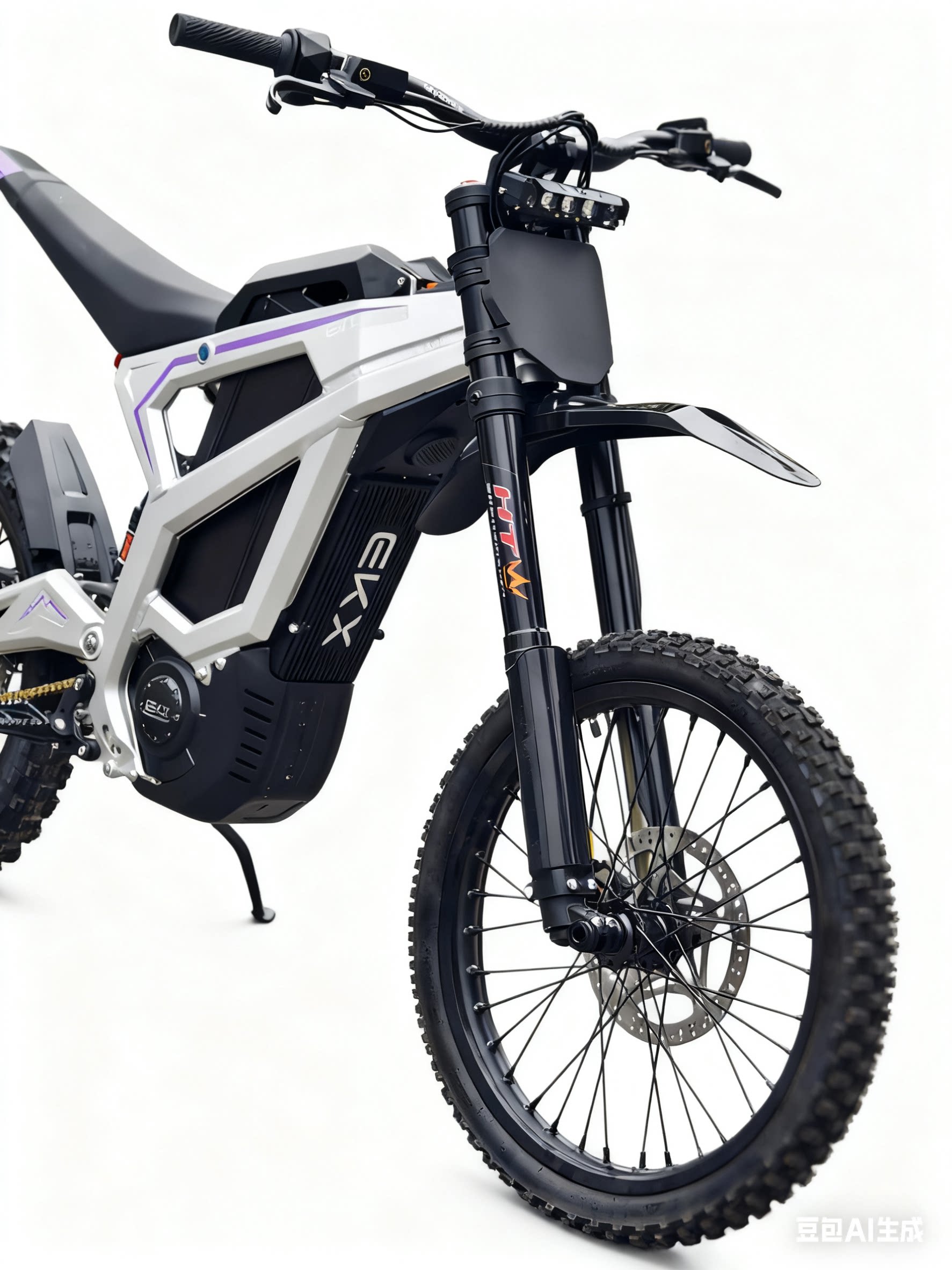 Электрический внедорожный мотоцикл EKXBike M1 серебристый