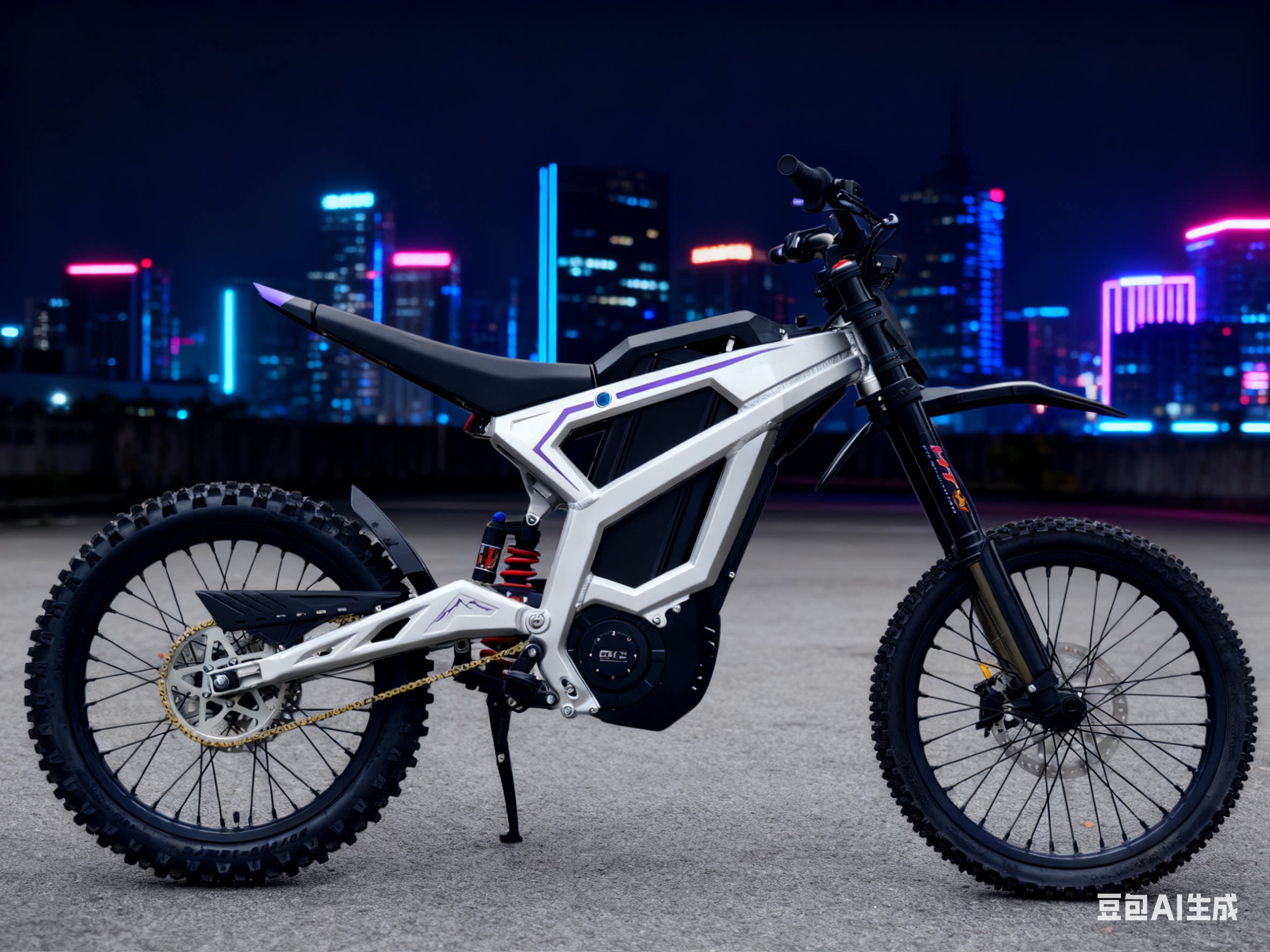 Электрический внедорожный мотоцикл EKXBike M1 серебристый