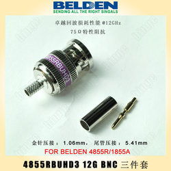 BELDEN 4855RBUHD3 4855R 1855A MINI RG59용 12G BNC 3피스 세트