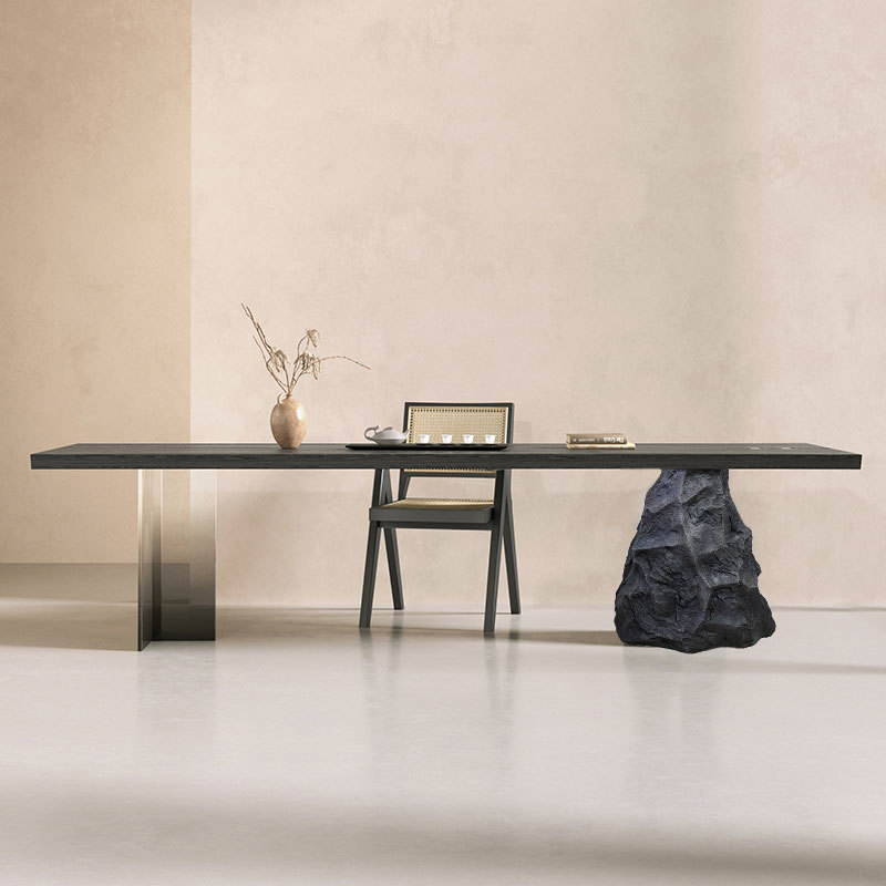 Indoor Creative Fiberglass Table Leg Stone Ornaments, Simulated Stone Table Legs, Landscaping, Solid Wood Marble Base Support