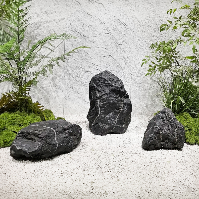 Simulated Stone Ornaments for Outdoor Courtyards, Black Mountain Stone Landscaping Decoration, Indoor Soft Decoration, Garden Landscape Sculpture, Rockery Stone Simulated Stone Ornaments for Outdoor Courtyards, Black Mountain Stone Landscaping Decoration, Indoor Soft Decoration, Garden Landscape Sculpture, Rockery Stone