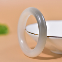 (Cat Home) Natural Hetian Jade tobacco purple bracelet Xinjiang White Jade Green womens fine jade bracelet girl thin strip