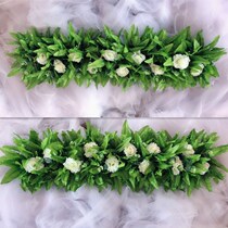Wedding props flower wall rose row line garden pavilion square pavilion flower arches silk flower arches silk flower arrangement