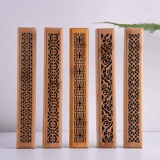 Bamboo wire incense box lying incense burner home lying incense box agarwood sandalwood incense inserted bamboo wooden tea ceremony hollow incense burner