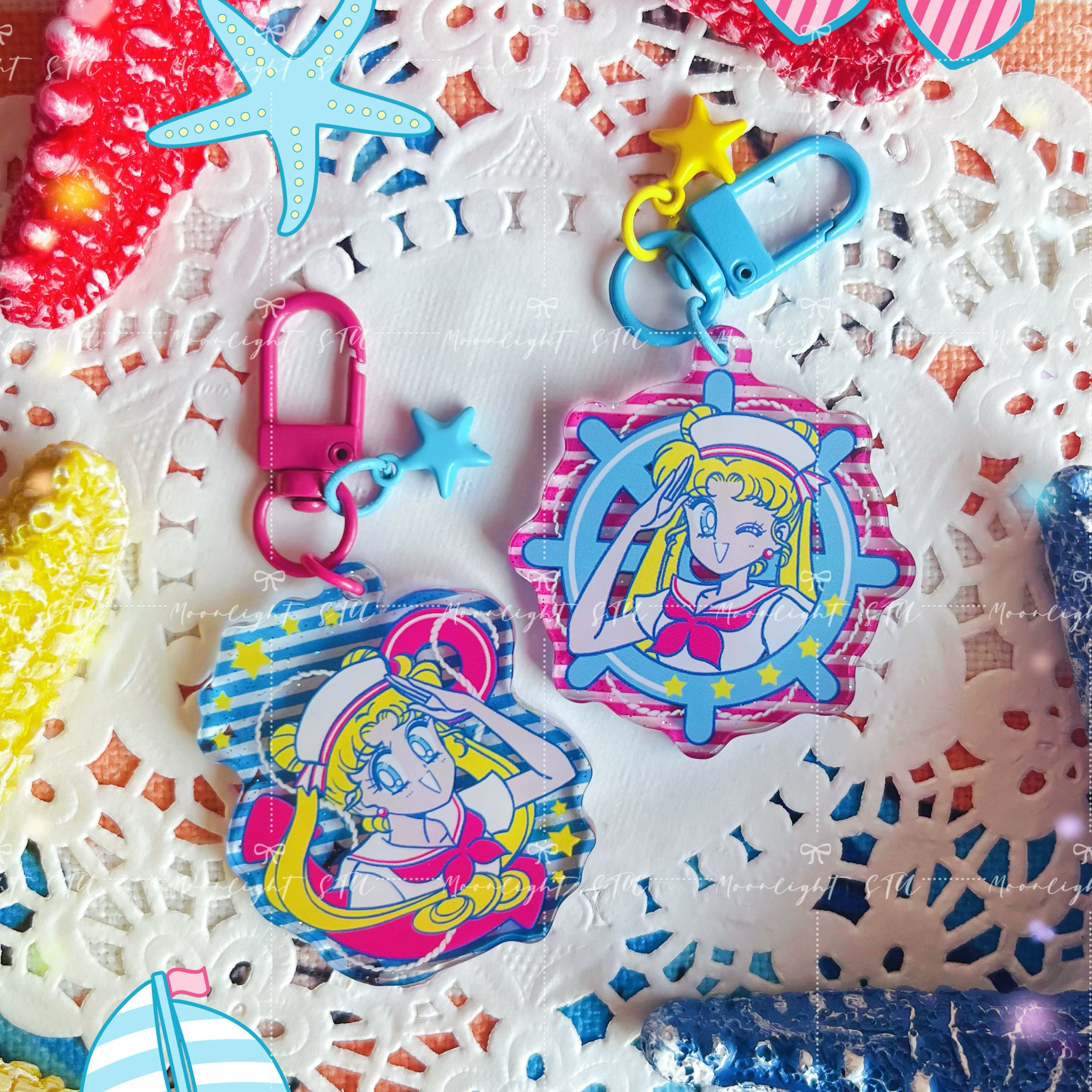 [Морской стиль] Воительница Sailor Moon Retro Летний стиль море стиль милый брелок для ключей сумка висячий коврик ковер