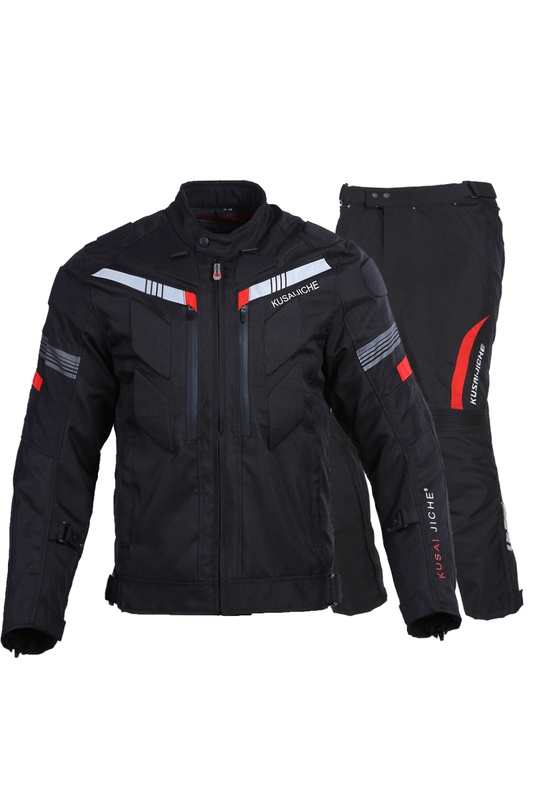 Men's Motorcycle Riding Suit, Water-Repellent, Autumn and Winter Warm Suit, All-Season Padded Racing Suit, Windproof and Anti-Fall Rally Suit
