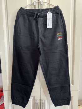 Metersbonwe men's casual pants spring and autumn comfortable loose embroidered solid color versatile ties men's sports sweatpants