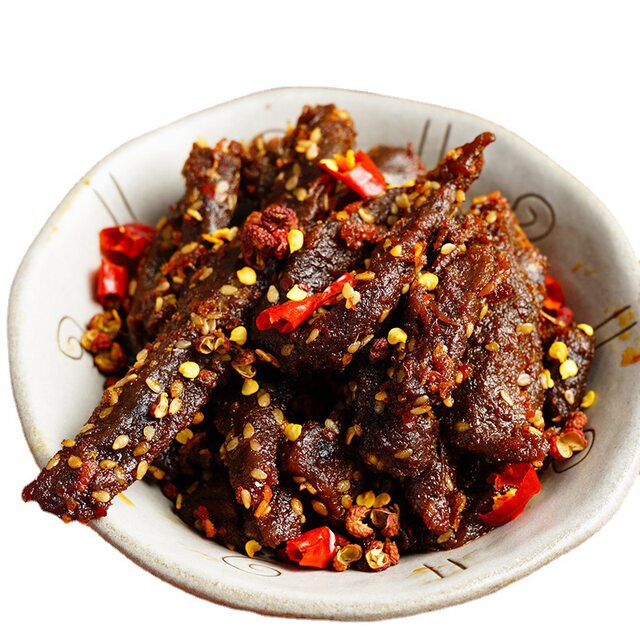 Source Factory Rattan Pepper Beef Strips Ready-to-Eat Spicy Five-Spice Beef Dried Sichuan Style Deli Internet Celebrity Snacks 120g Bag