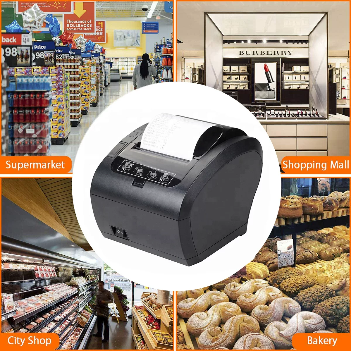 -border hot selling thermal printer receipt POS кассовый принтер кухонный 80мм чек-printer