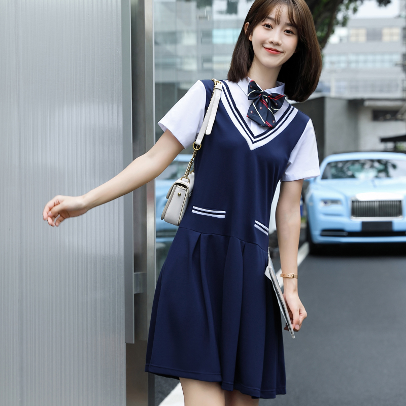 Summer kindergarten teacher garden clothes kindergarten teacher work clothes custom teacher work clothes administrative clothes tooling shirt skirt women