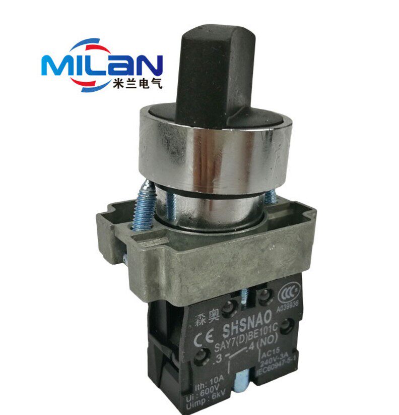 Senao XB2-BD series XB2-BD21 two-bit knob switch button switch one normally open conversion