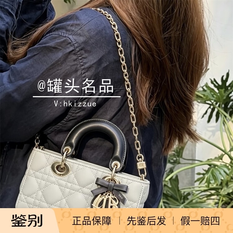 Famous Brand Dior/Dior Women's New Mini Lady D-Joy Bow Handbag M0636Ouqc