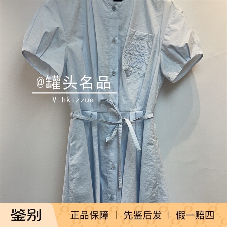 Loewe/Loewe Women's New Cotton Shirt-Style Short-Sleeved Dress S616Y09Xc8