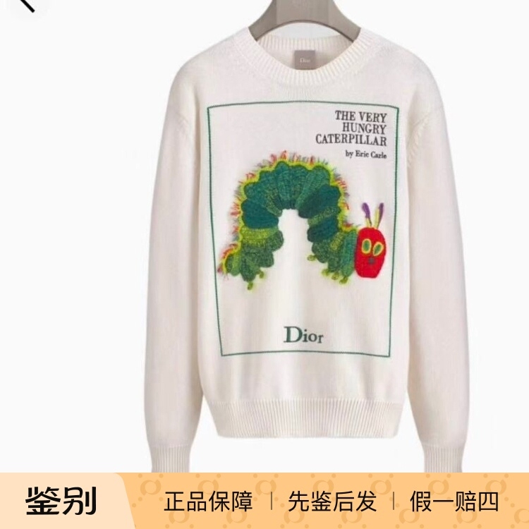 Famous Brand Dior Caterpillar-Themed Children's Sweater Famous Brand Dior Caterpillar-Themed Children's Sweater