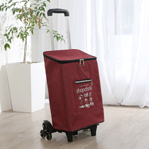 New trolley shopping bag large capacity supermarket bag belt de buy vegetable bag climbing stairs trolley bag shoulder back